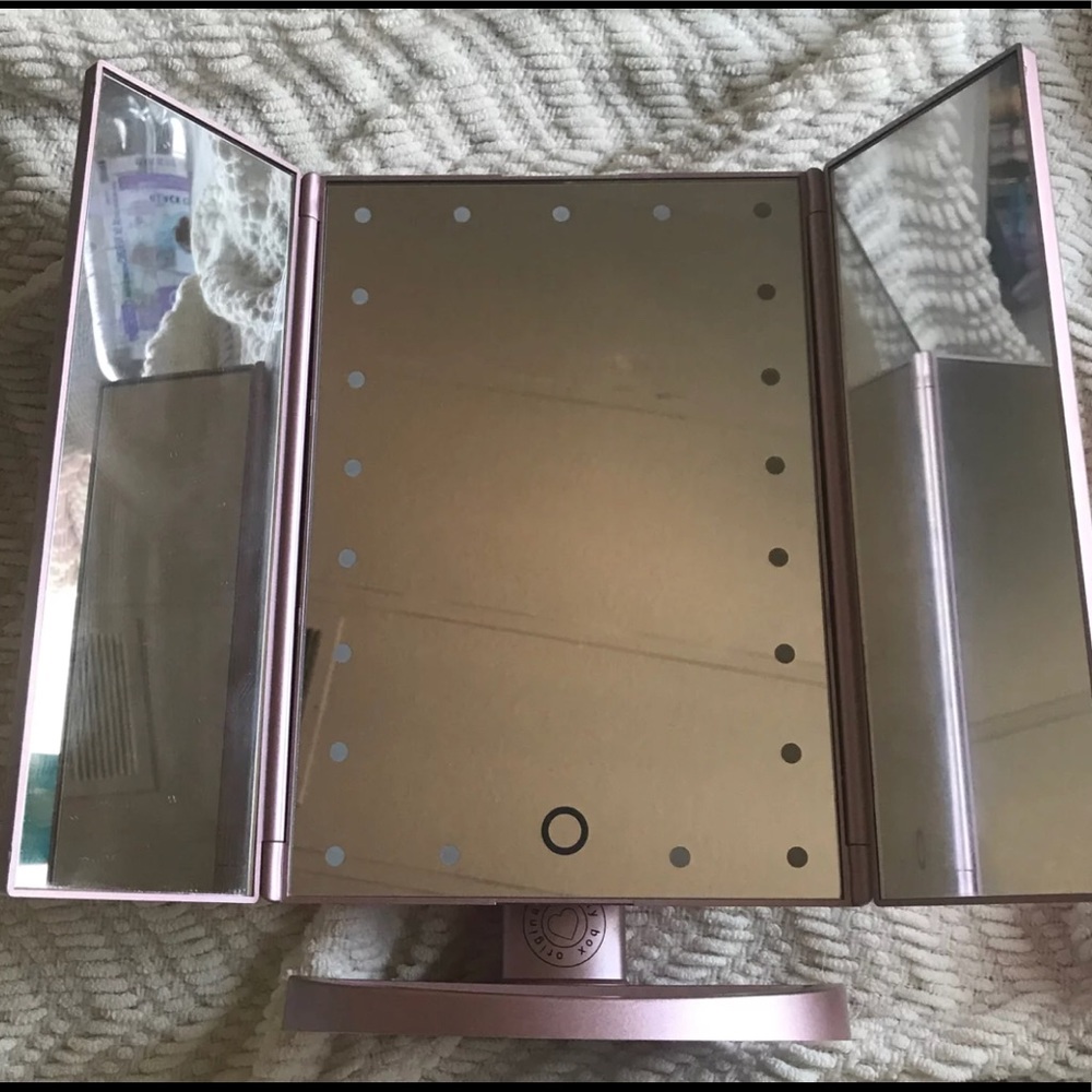 Tri Fold LED Mirror